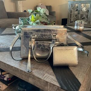 Marc Jacobs Metallic Silver Crossbody Bag Set